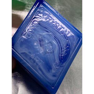 Boyd Glass Blue Slag Logo Display Sign Paperweight
